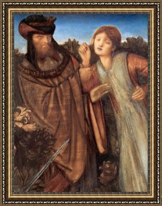 Belle Du Jour Framed Paintings - King Mark And La Belle Iseult [detail] by Edward Burne Jones